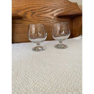 Clear 3 3/4" Brandy Glasses Set of 2 Barware